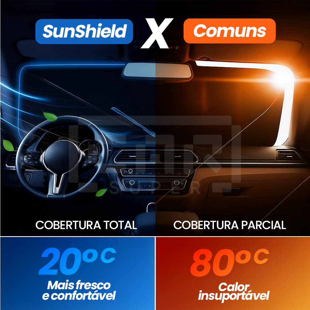 SunShield Nivus™ Protetor Solar Automotivo Retrátil